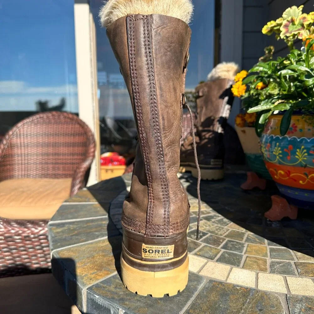 Rare! Sorel Verdun II dark chocolate, tall, M7/W10